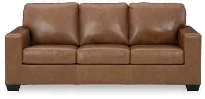 Bolsena sofa brown leather stationary three-seat by Unique Piece Furniture on Tampa Home & Garden Store