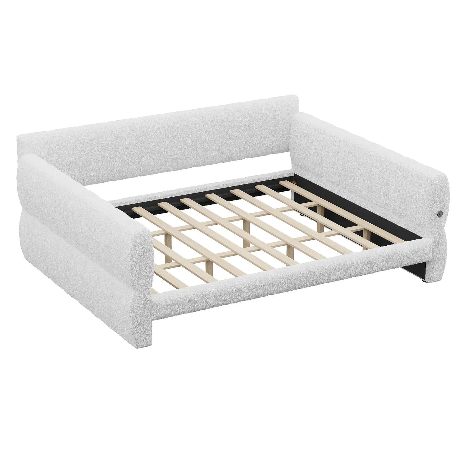 Upholstered Platform Bed With USB Charging Ports