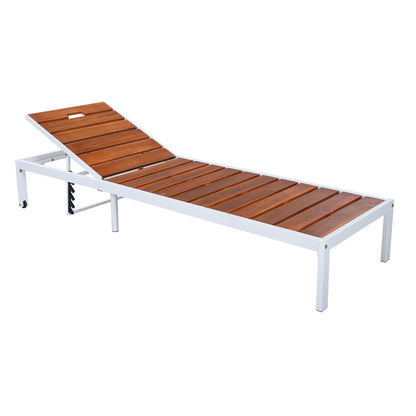 Outdoor Chaise Pool Chair For Reading And Sunbath