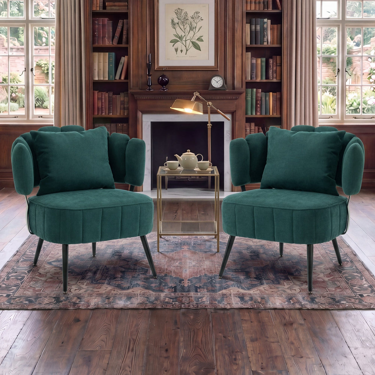 Decorative Chenille Tub Chair and Spring Seat