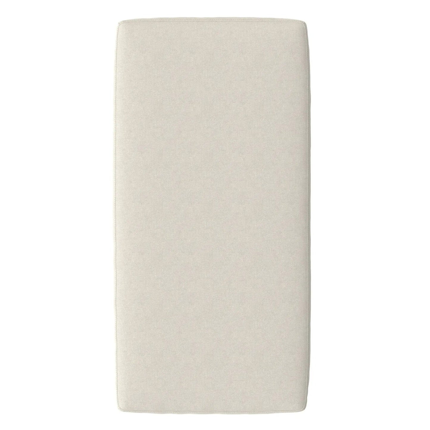 Ava - Versatile Mid Century Ottoman beige fabric upholstery top view Unique Piece Furniture on Tampa Home & Garden Store