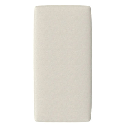 Ava - Versatile Mid Century Ottoman beige fabric upholstery top view Unique Piece Furniture on Tampa Home & Garden Store