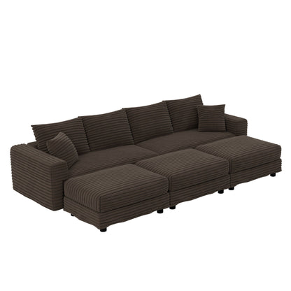 Modern Deep Seat Upholstered Sofa and Couch