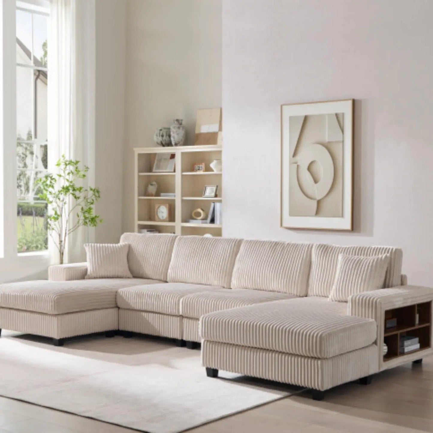 U Shaped Convertible Sofa Four Seater Lounge