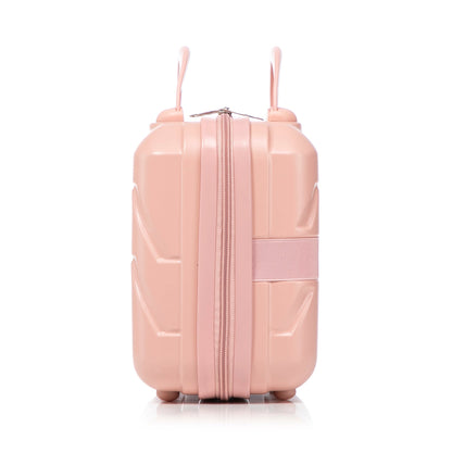 2-Piece ABS Spinner Luggage Set by HouseOfZazla, pink hard-shell suitcases with combination lock on Tampa Home & Garden Store