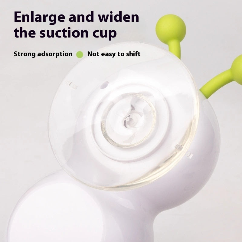 Smart interactive cat toy with moving tail and suction cup base, rechargeable white on Tampa Home & Garden Store