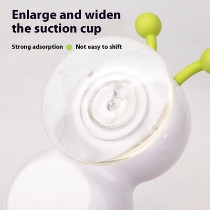 Smart interactive cat toy with moving tail and suction cup base, rechargeable white on Tampa Home & Garden Store