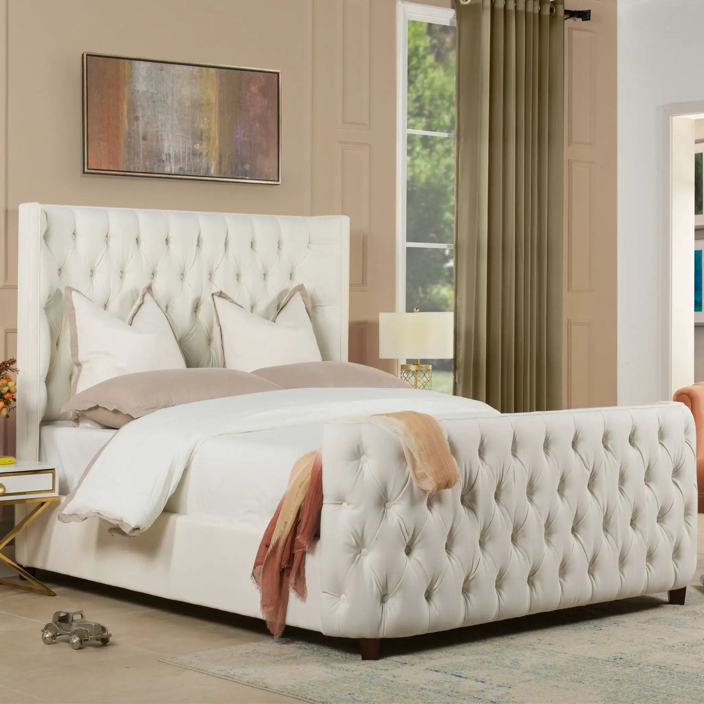 Brooklyn Tufted Bed Headboard and Footboard Set