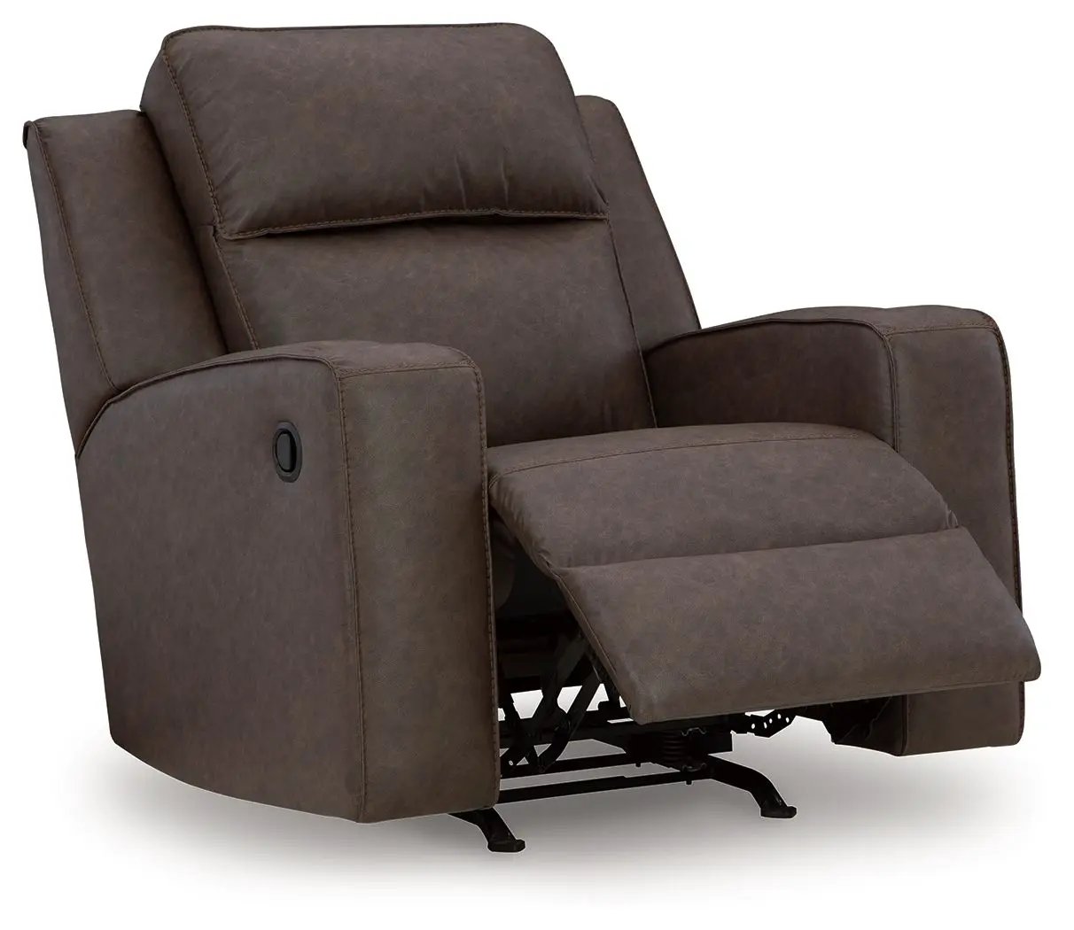 Lavenhorne rocker recliner granite in dark brown leather by Unique Piece Furniture on Tampa Home & Garden Store