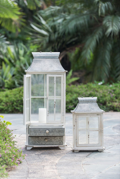 The Ivory Wooden Lantern For Indoor Or Outdoor