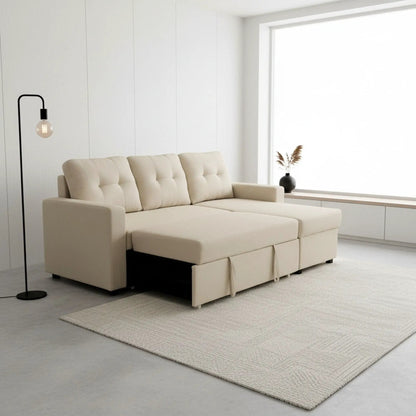 Convertible L Shaped Sectional Sleeper Sofa Bed