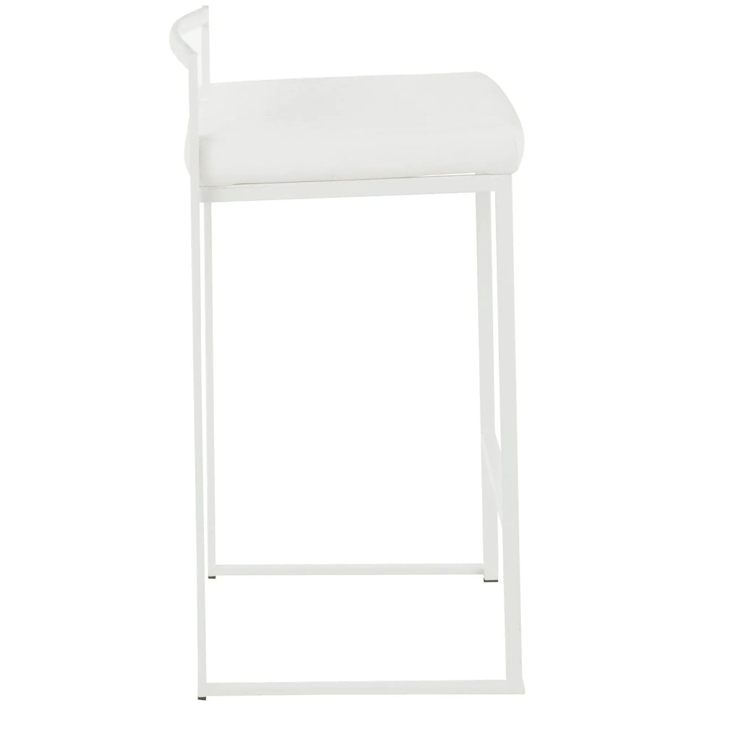 Fuji stackable counter stool white cushioned seat Unique Piece Furniture on Tampa Home & Garden Store