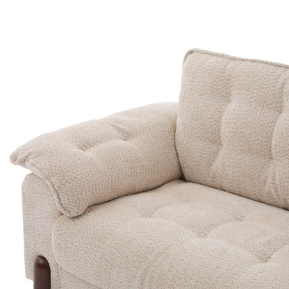 Modern Boucle Three Seater Upholstered Sofa