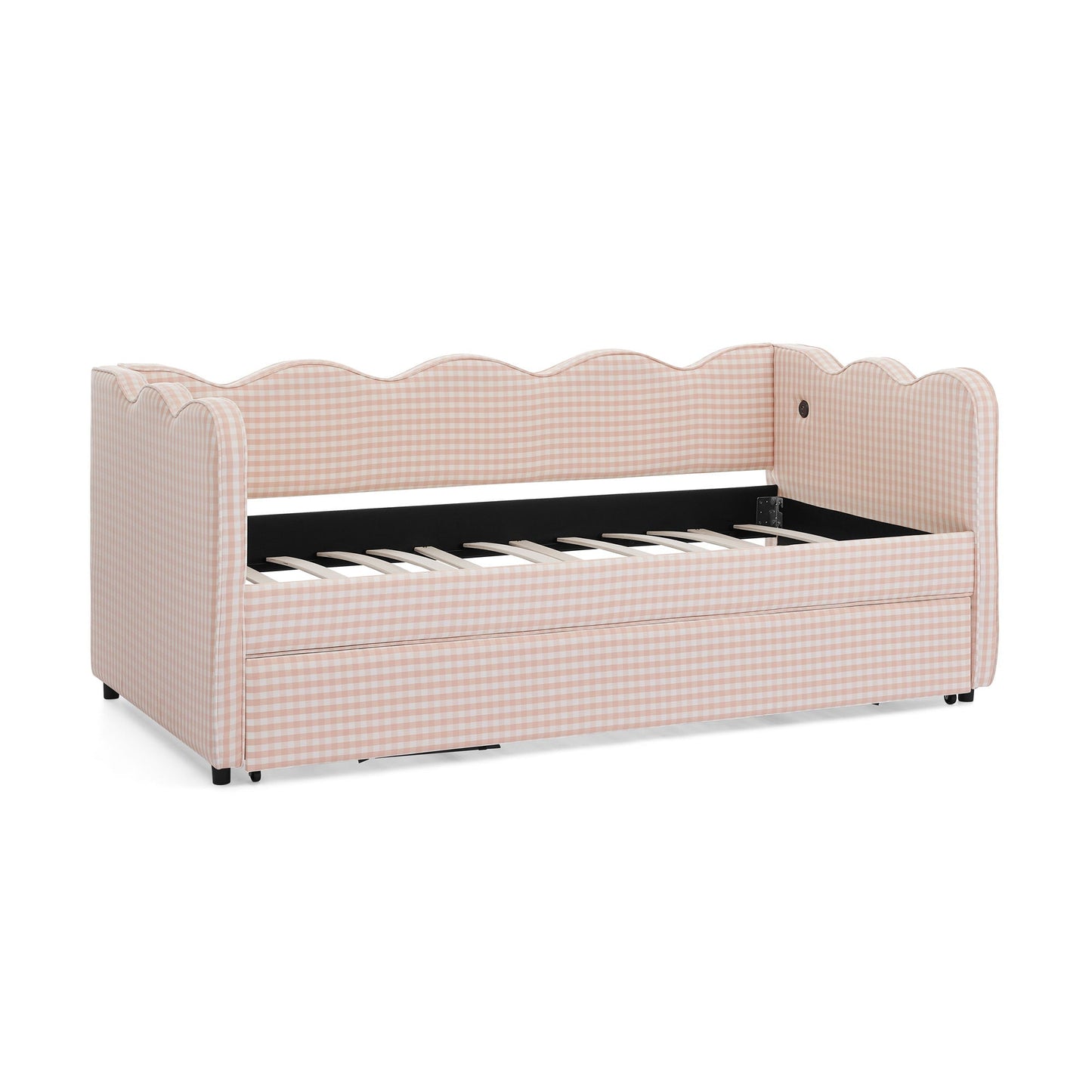 Gingham Wave Daybed And Usb Charging Port