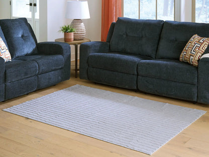 Worthley Washable Rug in Gray 8 by 10 Feet