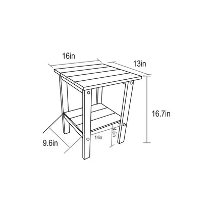 Folding Adirondack chair with side table 3-piece set by HouseOfZazla, outdoor furniture on Tampa Home & Garden Store
