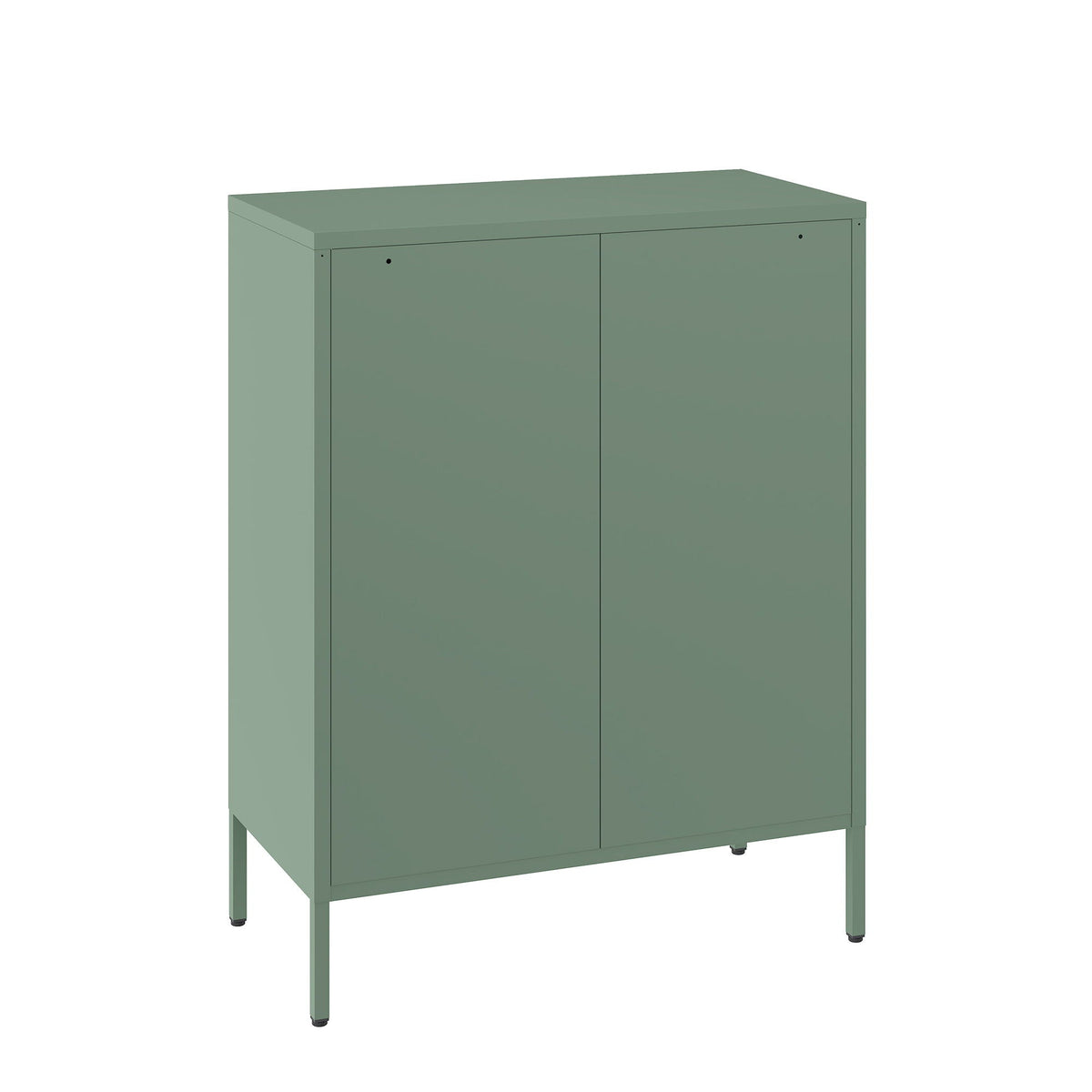 Metal accent cabinet with adjustable shelves in sage green by HouseOfZazla on Tampa Home & Garden Store