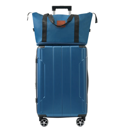 Hardshell luggage set blue by HouseOfZazla, 6-piece with rolling suitcase and top duffel on Tampa Home & Garden Store
