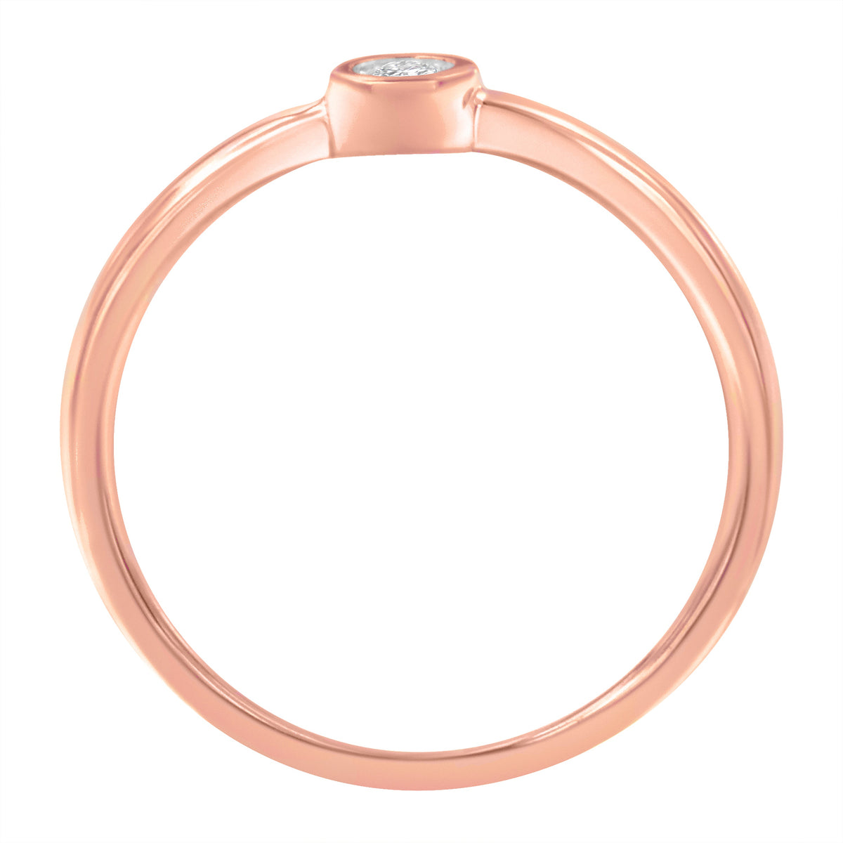 Miracle Set Diamond Ring, rose gold plated .925 sterling silver with diamond, size 6 on Tampa Home & Garden Store