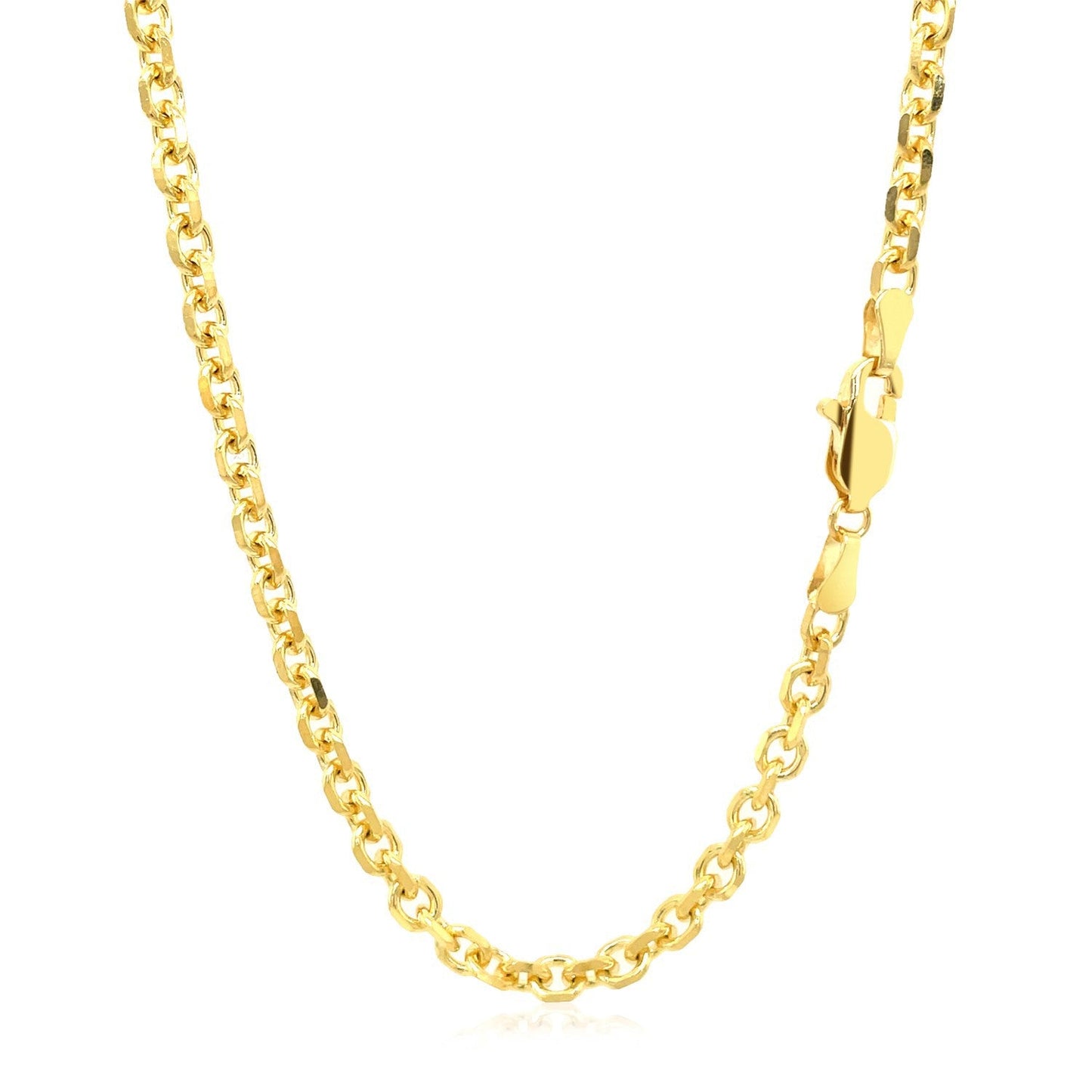 Cable link necklace 4.0mm, 14k yellow gold, diamond-cut chain by Bids.com on Tampa Home & Garden Store