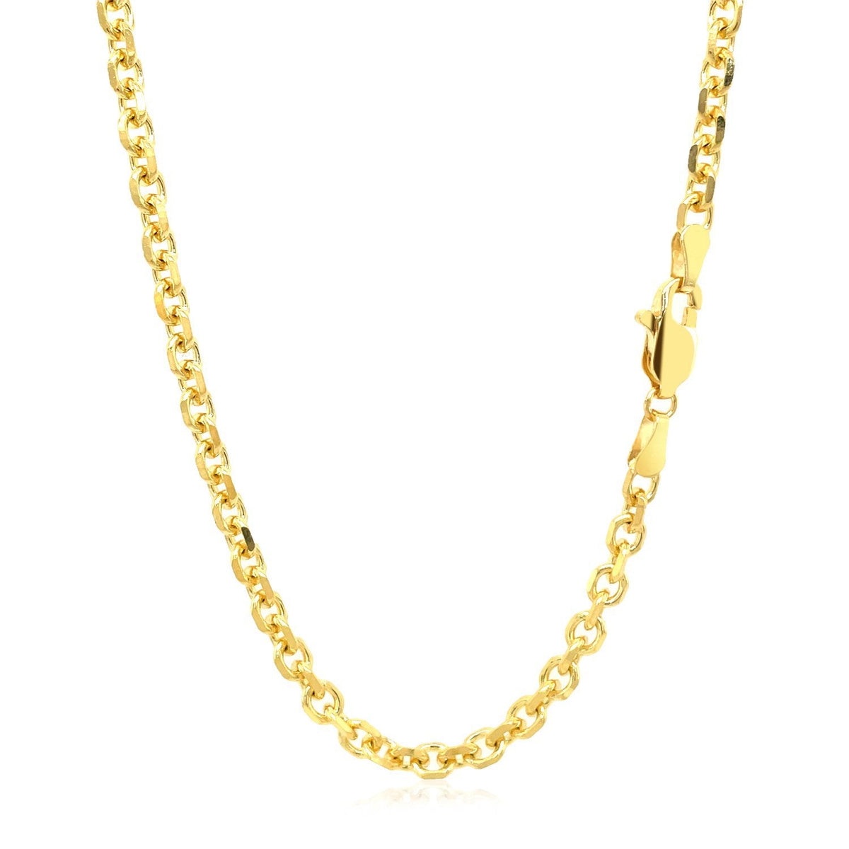 Cable link necklace 4.0mm, 14k yellow gold, diamond-cut chain by Bids.com on Tampa Home & Garden Store