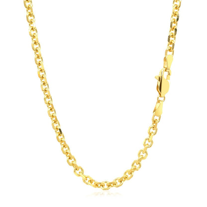Cable link necklace 4.0mm, 14k yellow gold, diamond-cut chain by Bids.com on Tampa Home & Garden Store