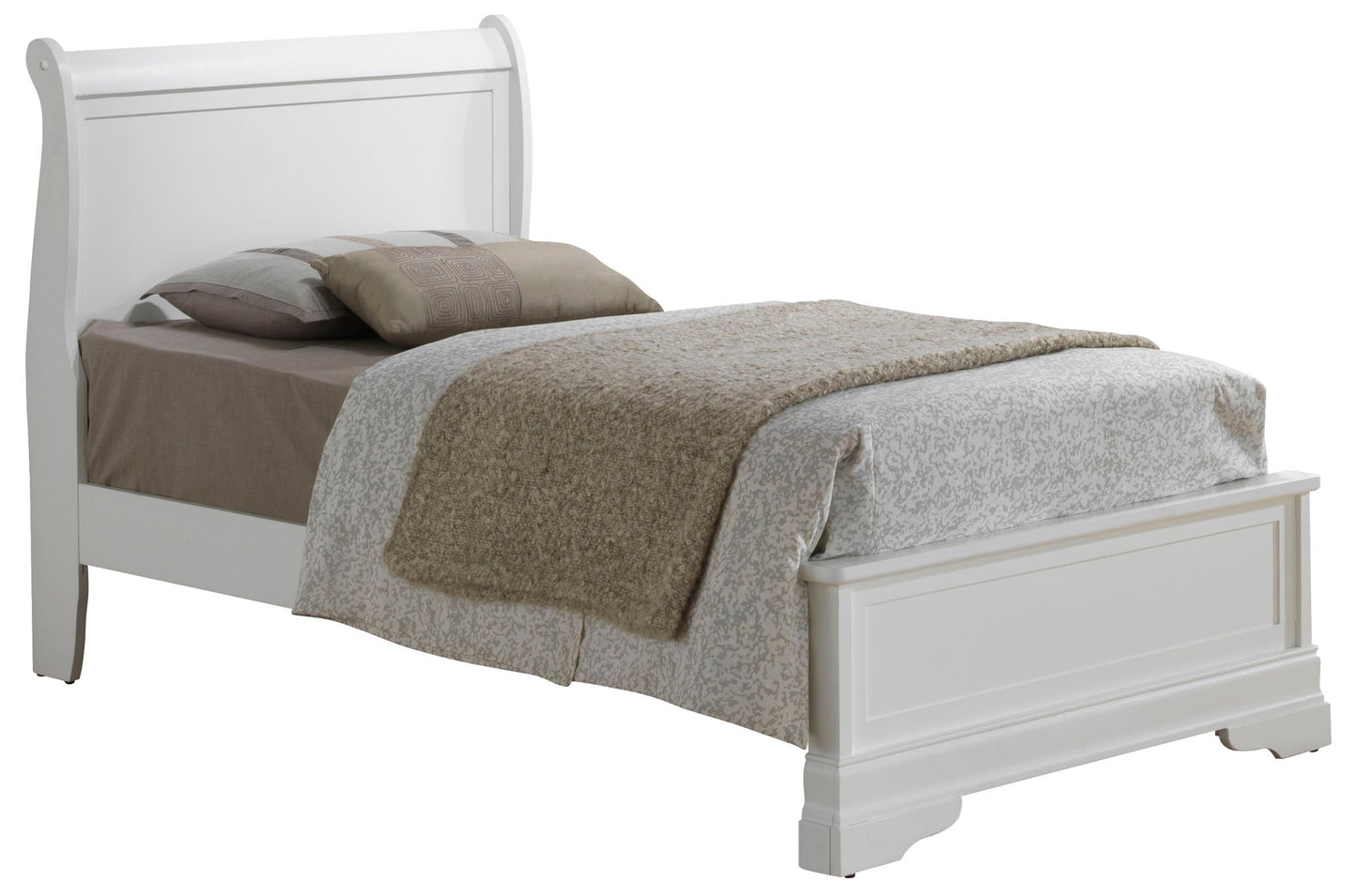 Premium Panel Sleigh Bed with Low Footboard
