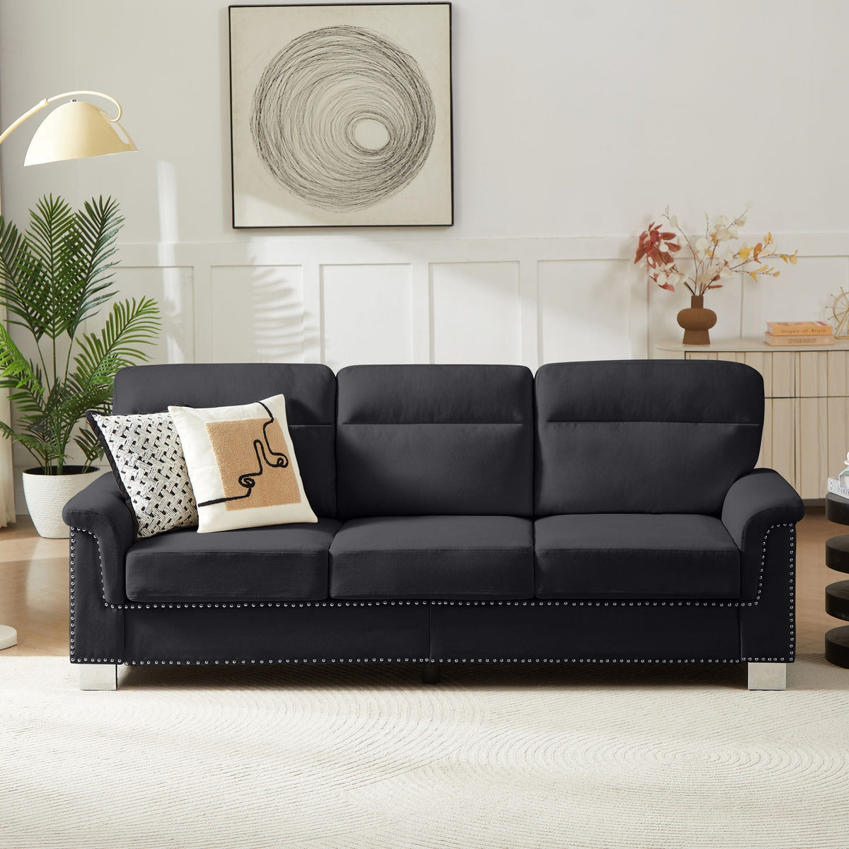 Elegant and Sturdy Three Seater Living Room Sofa