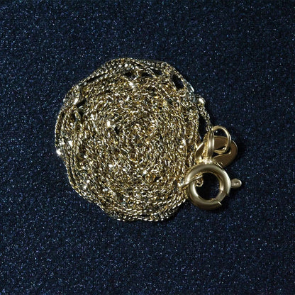14k Yellow Gold Singapore Chain Necklace 1.0mm, coiled chain with lobster clasp by Bids.com on Tampa Home & Garden Store
