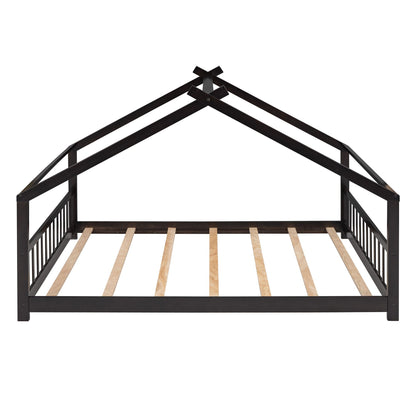 Playhouse Design Bed with Cozy Roof for Kids