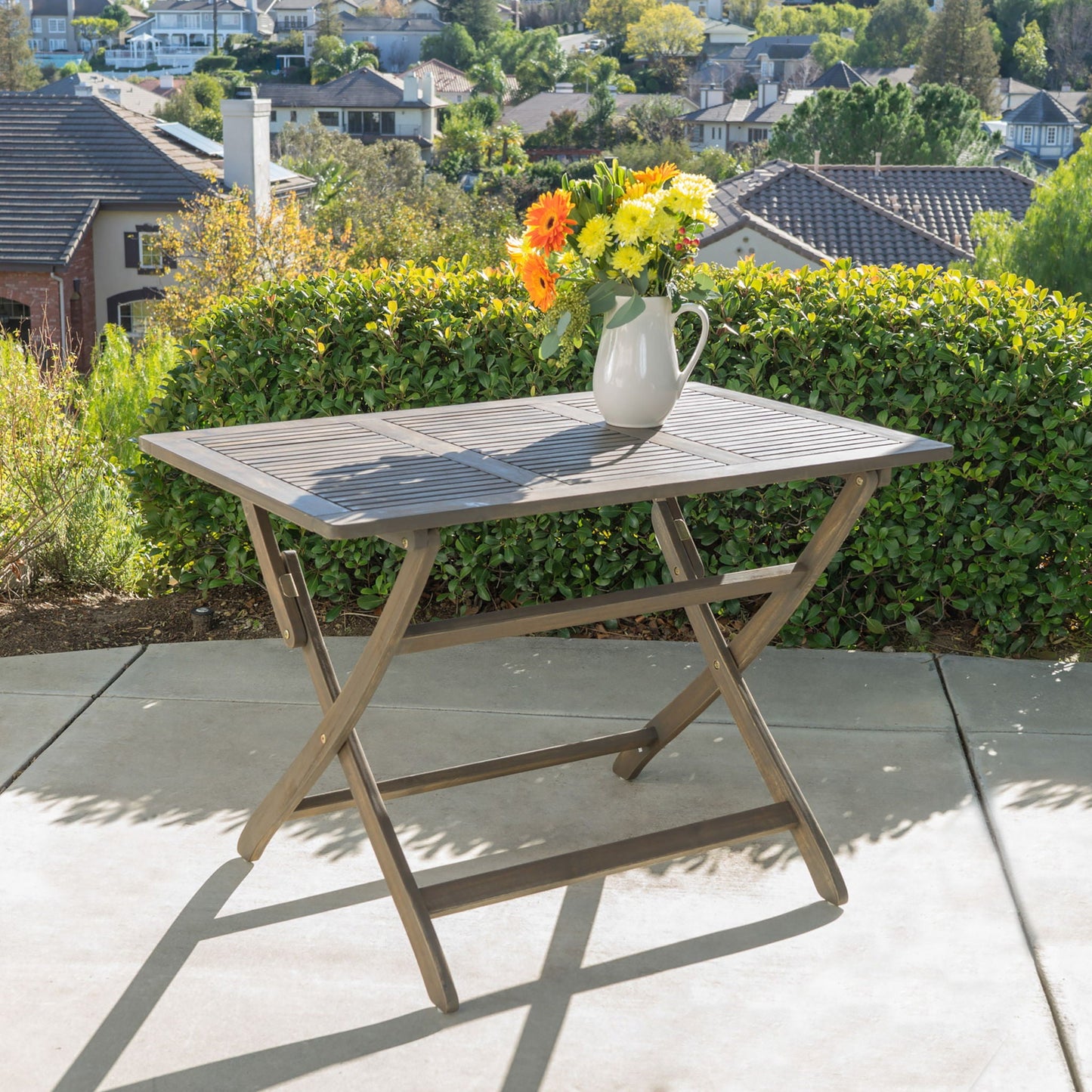 Blissique Outdoor Foldable Wood Dining Table