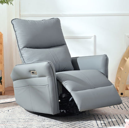 Power Swivel Rocker Glider with USB Ports