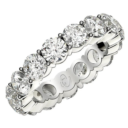 Round-cut lab-grown diamond eternity ring in 14k white gold, 5 cttw FG/VS2 by Bids.com on Tampa Home & Garden Store