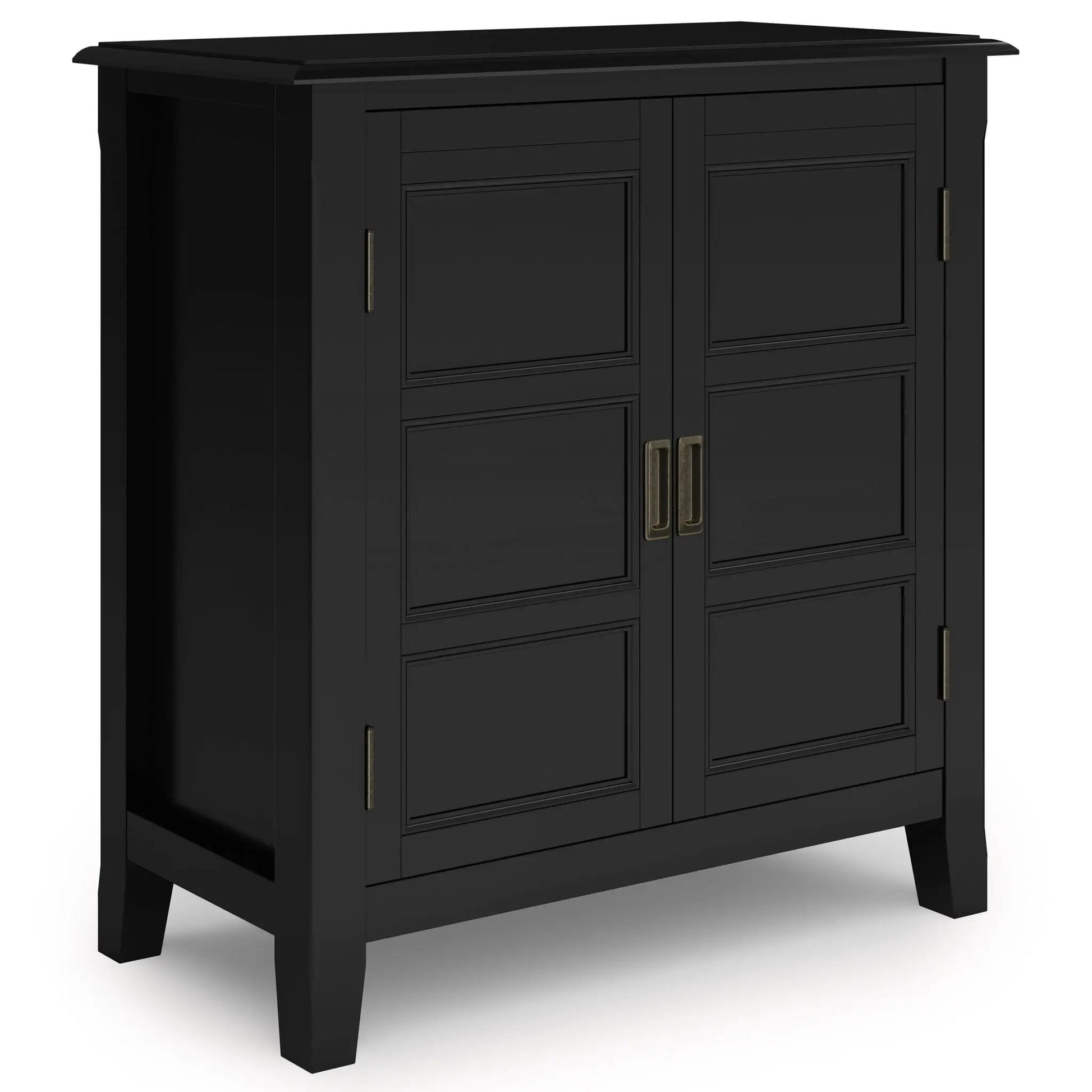 Burlington storage cabinet black with doors brass hardware by Unique Piece Furniture on Tampa Home & Garden Store