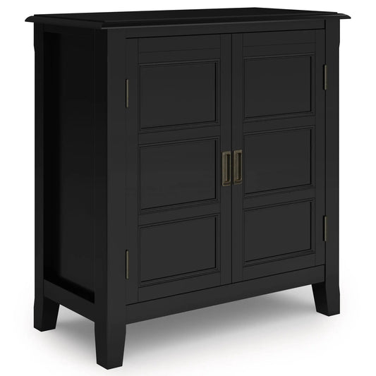 Burlington storage cabinet black with doors brass hardware by Unique Piece Furniture on Tampa Home & Garden Store