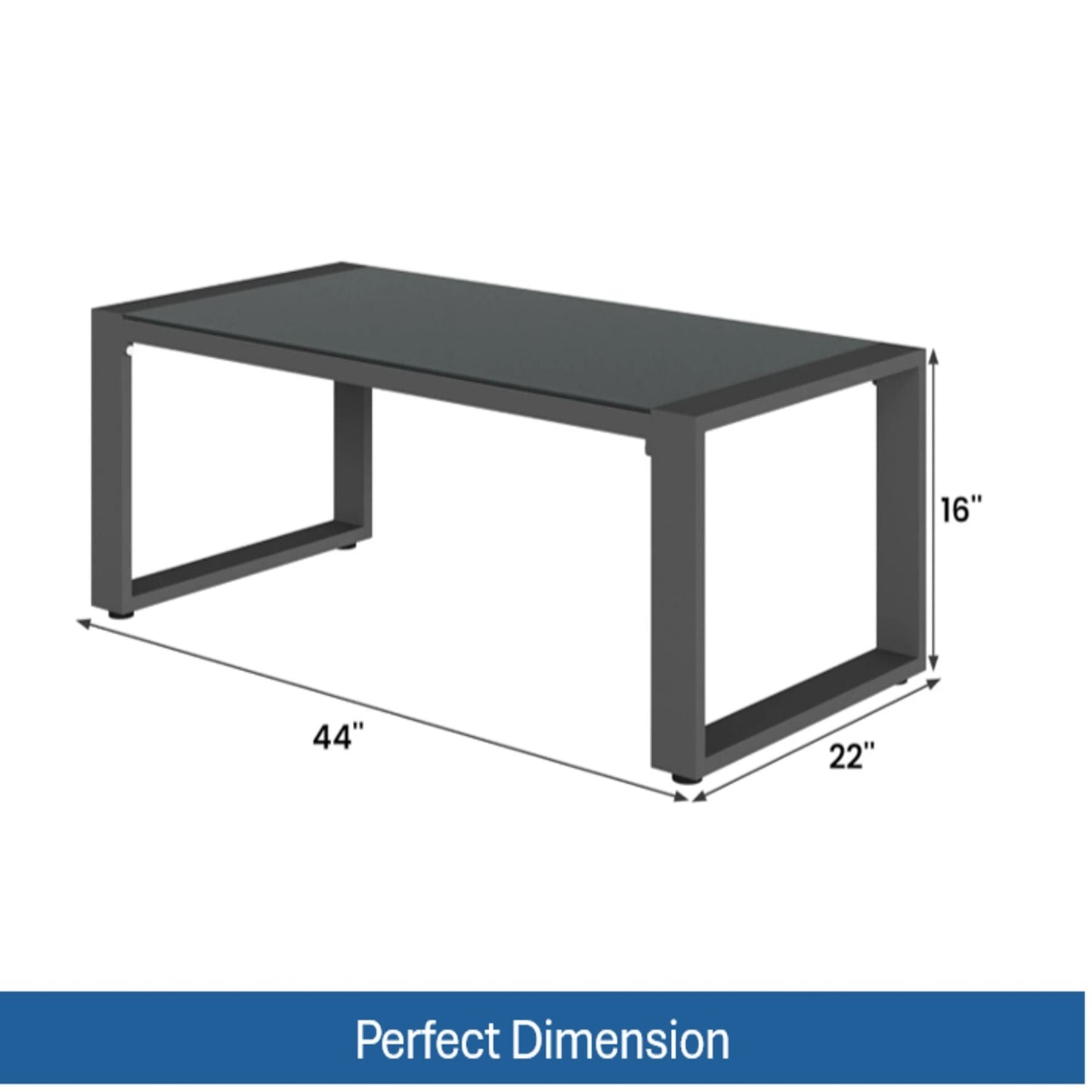 Durable Outdoor Coffee Table and Aluminum Frame
