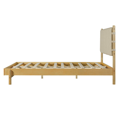 Queen Size Rubber Wood Bed Frame and Headboard