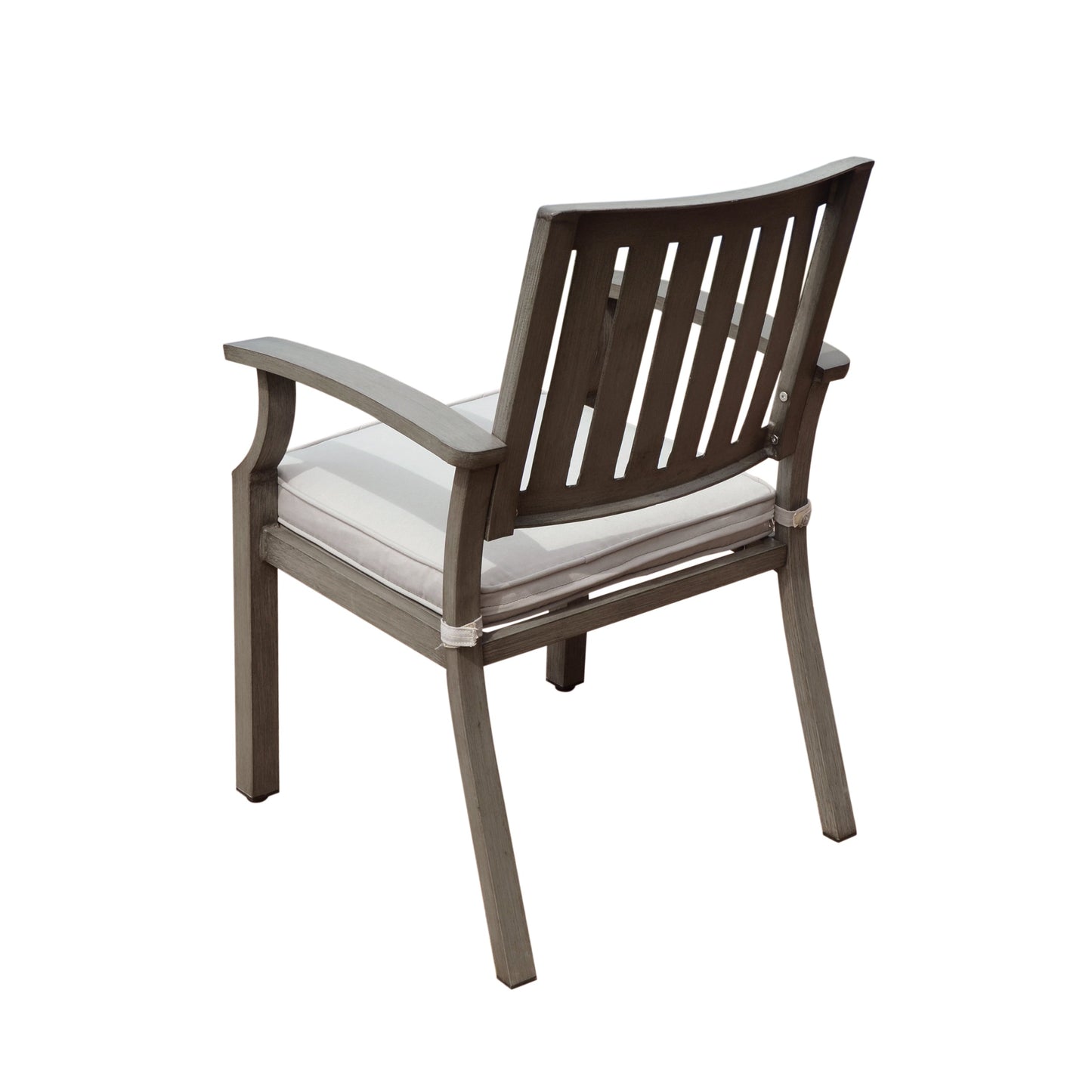 Outdoor Aluminum Dining Chair and Cushion Set 2