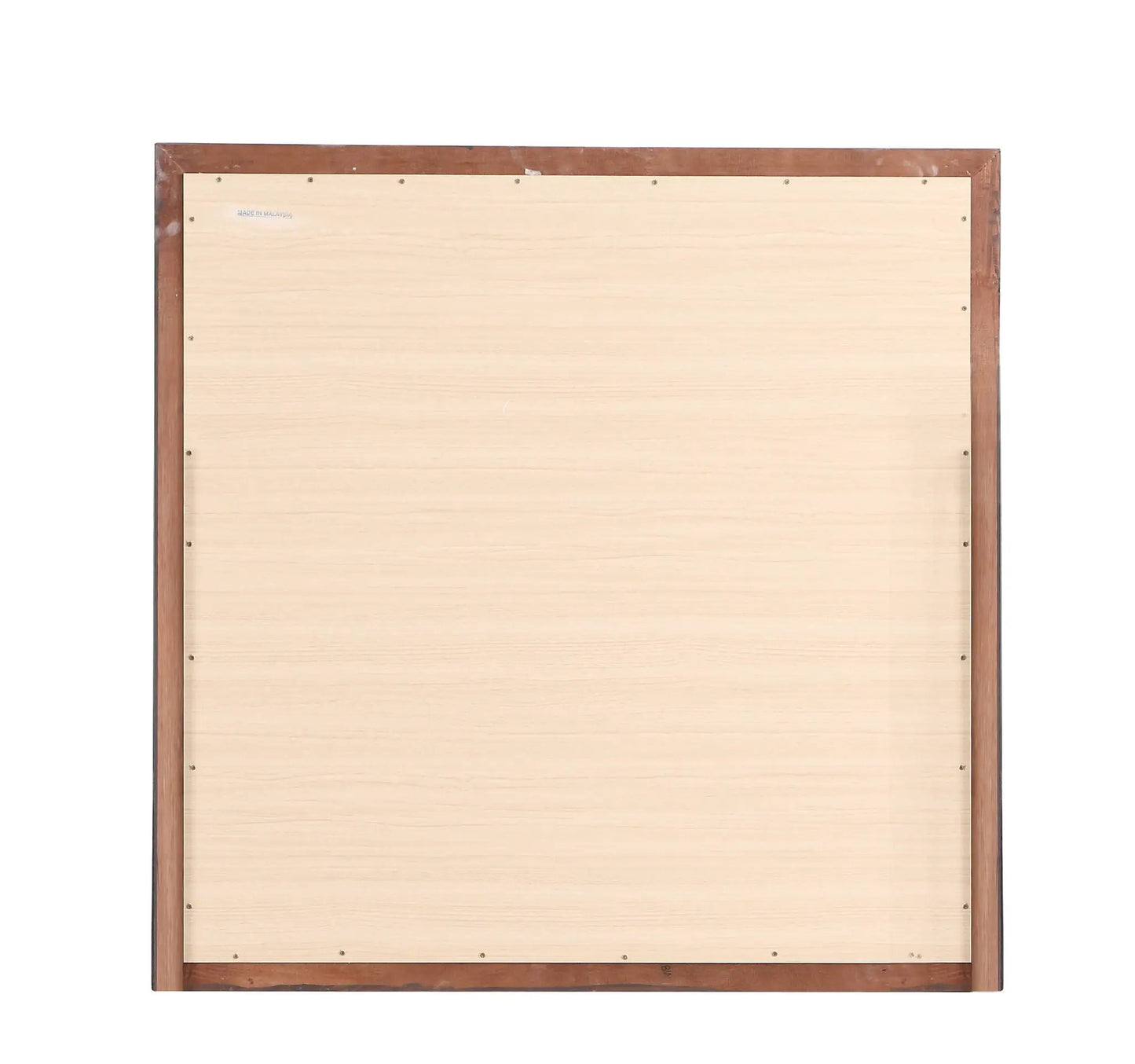 Traditional wall mirror back with brown frame and pale wood panel, screws visible on Tampa Home & Garden Store