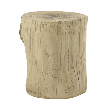 Gene Fiber Concrete Accent Table Brown Finish