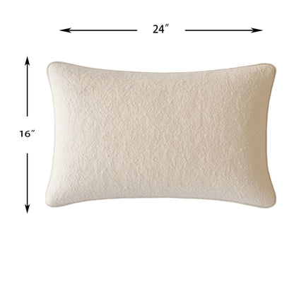 Homey Cozy Textured Ivory Throw Pillow 24x16 by Unique Piece Furniture on Tampa Home & Garden Store