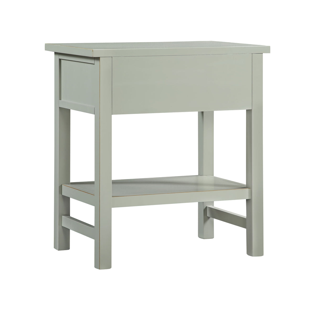 Finley 1 Drawer Storage Nightstand with Open Shelf in sage gray on Tampa Home & Garden Store