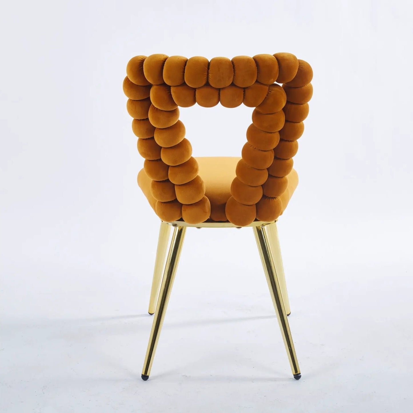 Modern Chair With Iron Tube Legs and Cushions