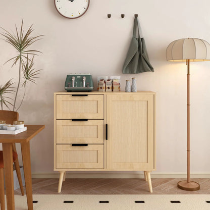 Dresser With Drawers and Adjustable Shelf