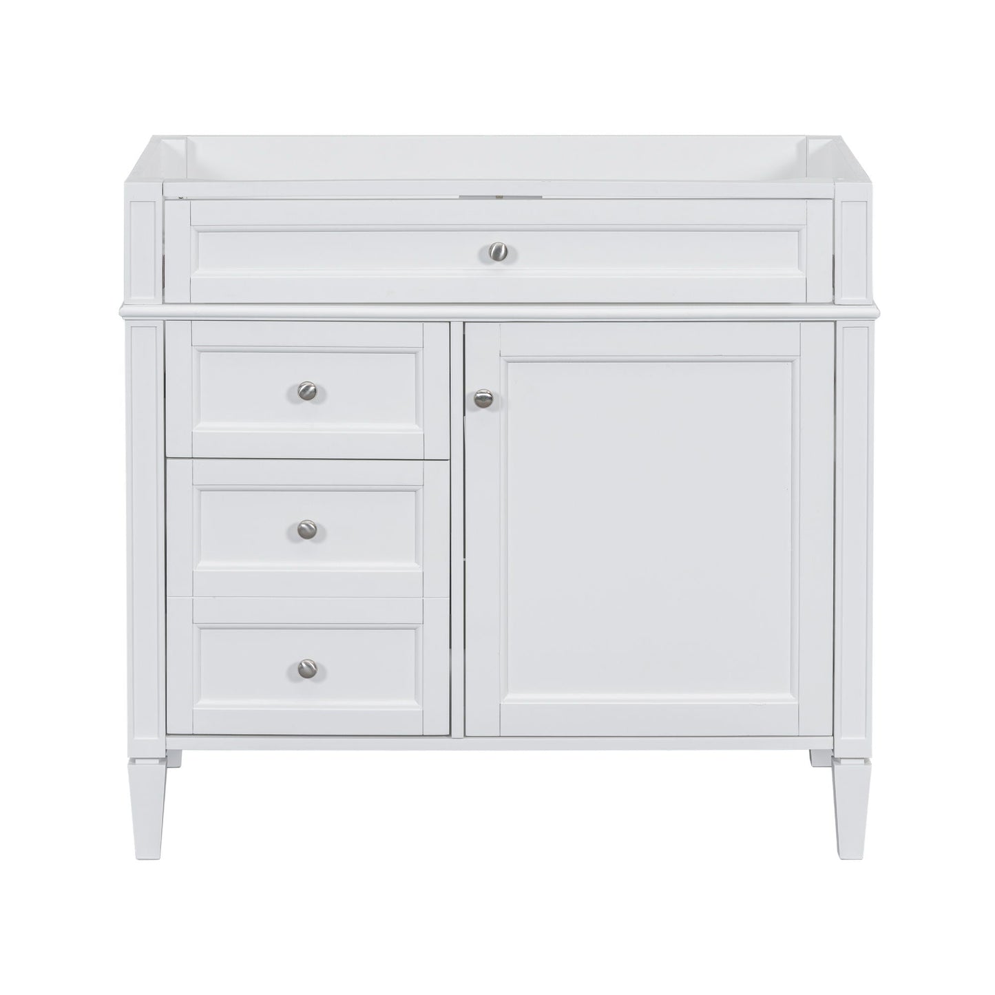 Solid Wood Bathroom Vanity and Two Drawers