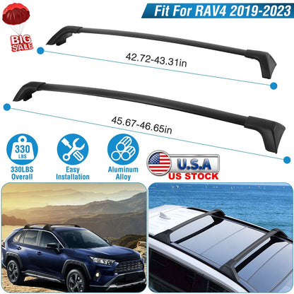 GemGear aluminum roof rack cross bars for Toyota RAV4 2019-2024 with side rails pair cargo bag included on Tampa Home & Garden Store