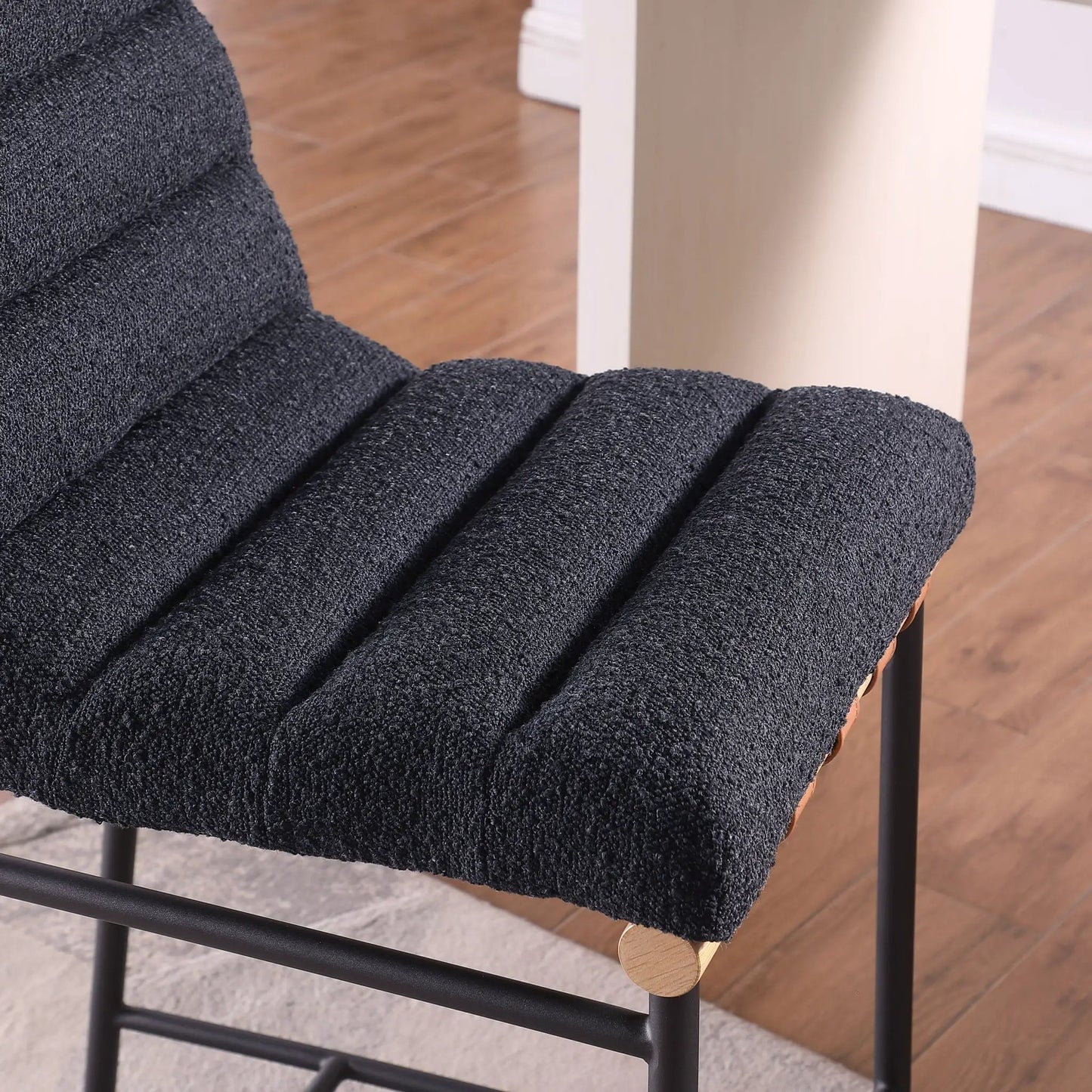 Lahni Boucle Fabric Counter Height Dining Chair