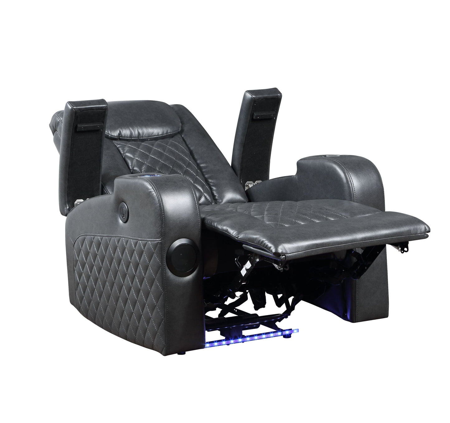 Alair Aire power recliner black quilted leather Bluetooth wireless charger HouseOfZazla on Tampa Home & Garden Store