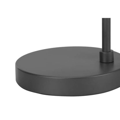 Table lamp base in dark gray metal with round platform and vertical stem on Tampa Home & Garden Store