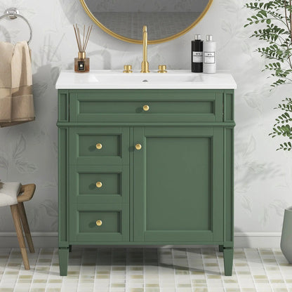 Bathroom Vanity With Top Sink and Storage Cabinet